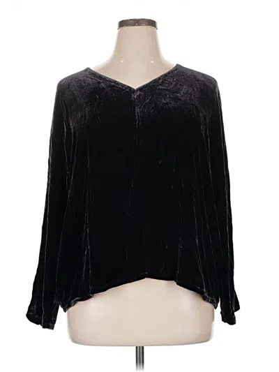 Eileen Fisher Long Sleeve Blouse In Black