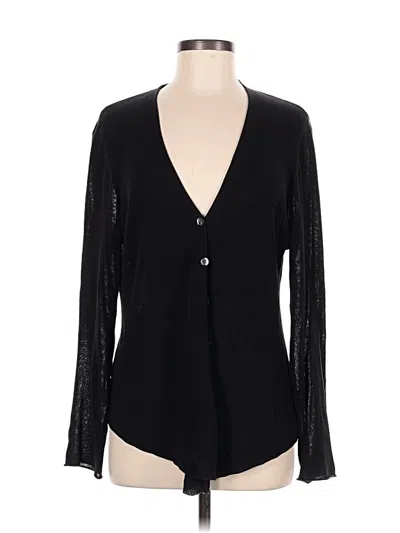 Pre-owned Eileen Fisher Long Sleeve Blouse In Black