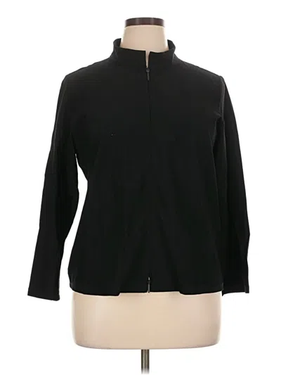 Pre-owned Eileen Fisher Long Sleeve Blouse In Black