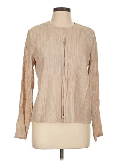 Pre-owned Eileen Fisher Long Sleeve Blouse In Brown