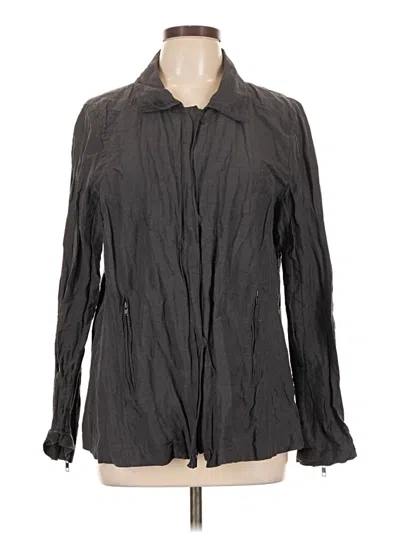 Pre-owned Eileen Fisher Long Sleeve Blouse In Gray