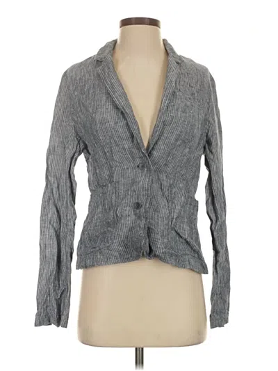 Pre-owned Eileen Fisher Long Sleeve Blouse In Gray