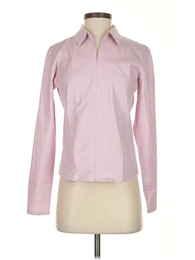 Pre-owned Eileen Fisher Long Sleeve Blouse In Pink