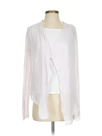 Pre-owned Eileen Fisher Long Sleeve Blouse In White