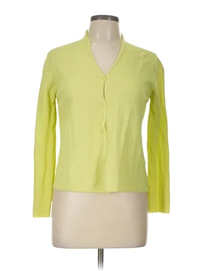 Pre-owned Eileen Fisher Long Sleeve Blouse In Yellow