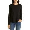 Eileen Fisher Organic Cotton Top In Black