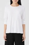 EILEEN FISHER LONG SLEEVE CREWNECK TOP