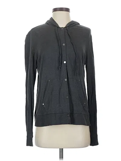 Pre-owned Eileen Fisher Long Sleeve Henley Shirt In Gray