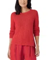 Eileen Fisher Long Sleeve Pullover Sweater In Flame