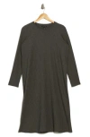 Eileen Fisher Long Sleeve Rib Dress In Green
