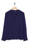 Eileen Fisher Long Sleeve Silk Blouse In Venus