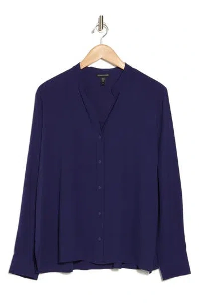 Eileen Fisher Long Sleeve Silk Blouse In Venus