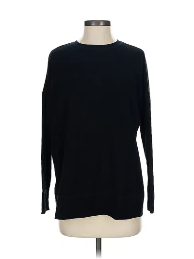 Pre-owned Eileen Fisher Long Sleeve T-shirt In Black