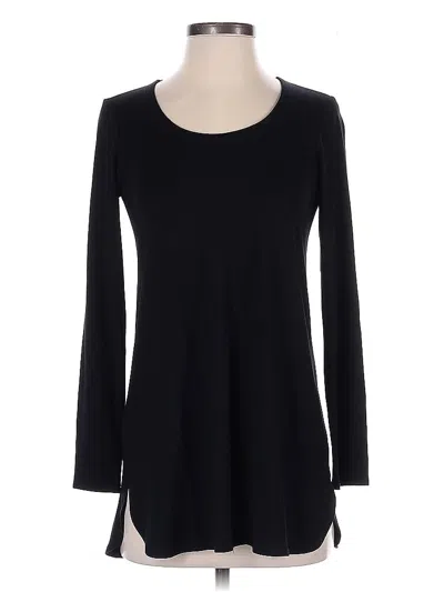 Pre-owned Eileen Fisher Long Sleeve T-shirt In Black