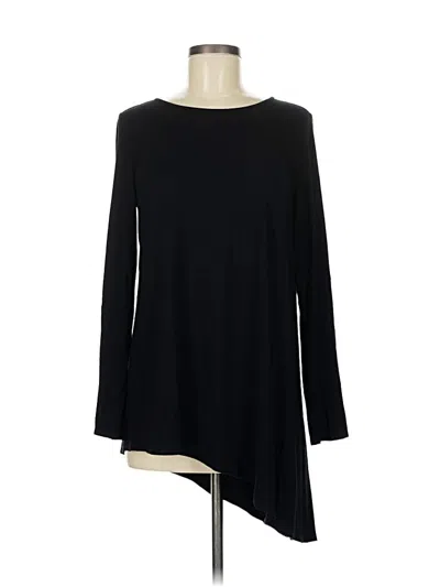 Pre-owned Eileen Fisher Long Sleeve T-shirt In Black
