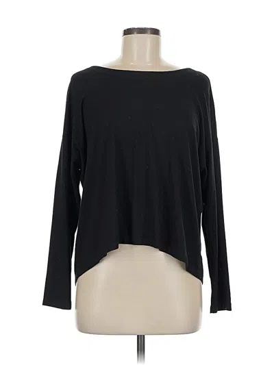 Pre-owned Eileen Fisher Long Sleeve T-shirt In Black