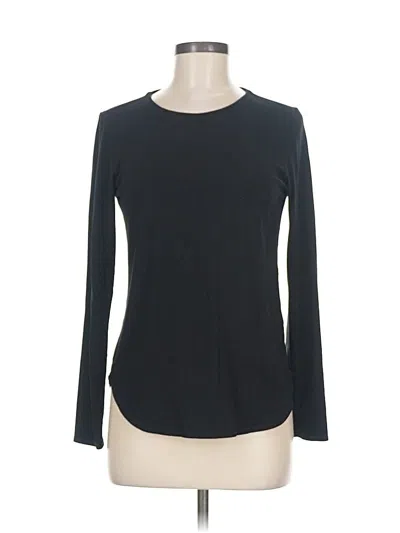 Pre-owned Eileen Fisher Long Sleeve T-shirt In Black
