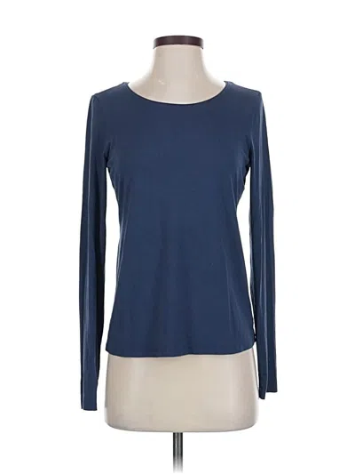 Pre-owned Eileen Fisher Long Sleeve T-shirt In Blue