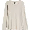 Eileen Fisher Bateau Neck Sweater In Dove
