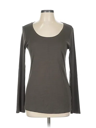Pre-owned Eileen Fisher Long Sleeve T-shirt In Gray