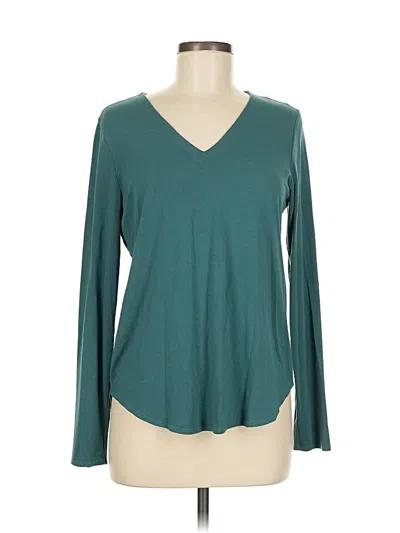 Pre-owned Eileen Fisher Long Sleeve T-shirt In Green