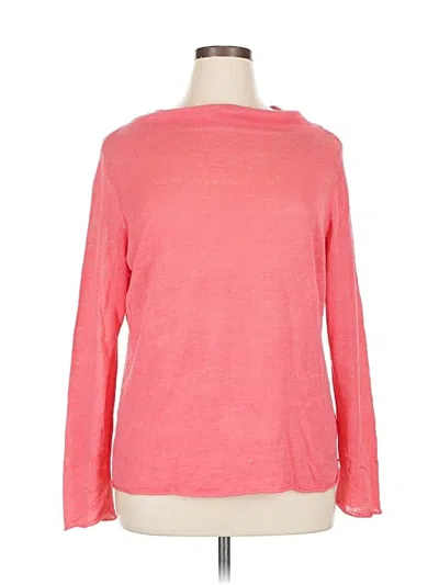Pre-owned Eileen Fisher Long Sleeve T-shirt In Pink