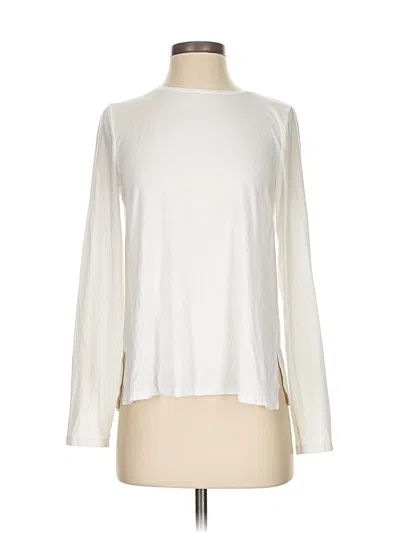 Pre-owned Eileen Fisher Long Sleeve T-shirt In White
