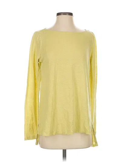 Pre-owned Eileen Fisher Long Sleeve T-shirt In Yellow