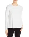 Eileen Fisher Long Sleeve Organic Cotton Top In White