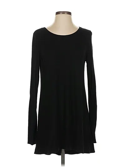Pre-owned Eileen Fisher Long Sleeve Top Black Boatneck Tops