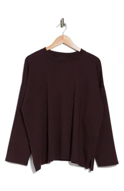 Eileen Fisher Long Sleeve Top In Cassis