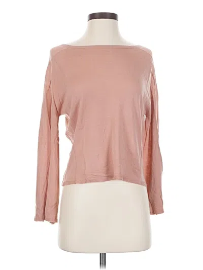 Pre-owned Eileen Fisher Long Sleeve Top Pink Boatneck Tops