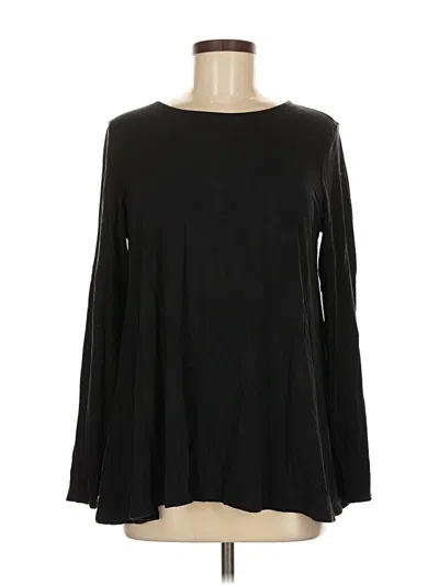 Pre-owned Eileen Fisher Long Sleeve T-shirt In Black