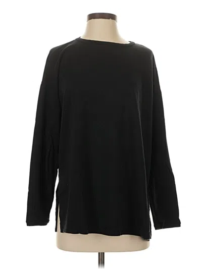 Pre-owned Eileen Fisher Long Sleeve T-shirt In Black