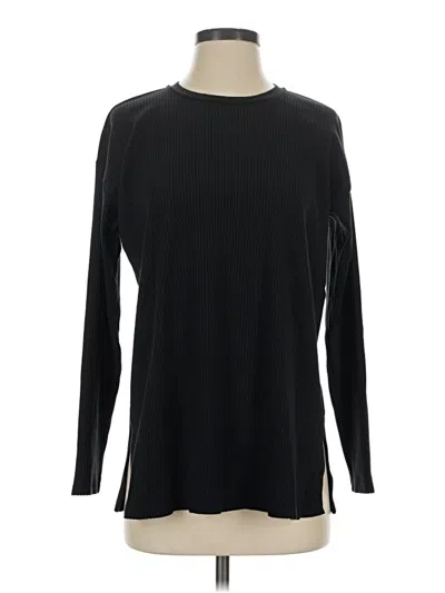 Pre-owned Eileen Fisher Long Sleeve T-shirt In Black