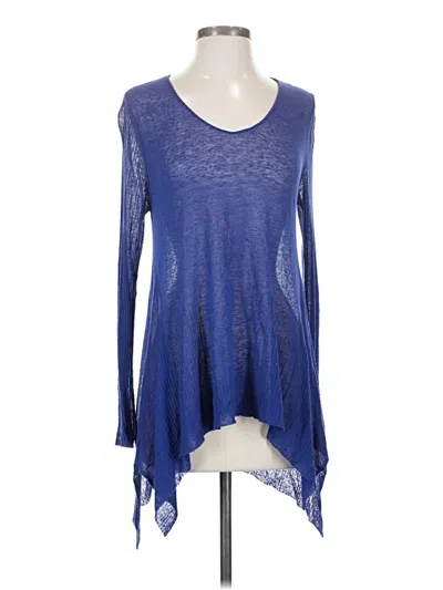 Pre-owned Eileen Fisher Long Sleeve T-shirt In Blue