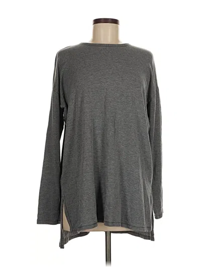 Pre-owned Eileen Fisher Long Sleeve T-shirt In Gray