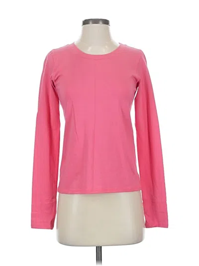Pre-owned Eileen Fisher Long Sleeve T-shirt In Pink