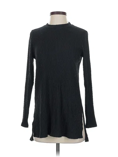 Pre-owned Eileen Fisher Long Sleeve Turtleneck In Black