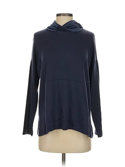 Pre-owned Eileen Fisher Long Sleeve Turtleneck In Blue