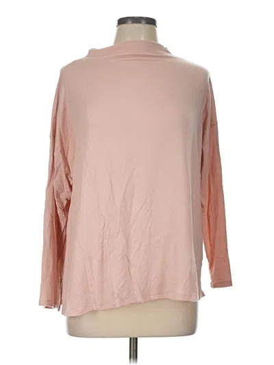 Pre-owned Eileen Fisher Long Sleeve Turtleneck In Pink