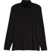 Eileen Fisher Long Sleeve Turtleneck Top In Black