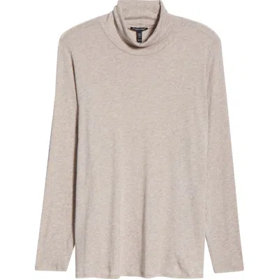 Eileen Fisher Long Sleeve Turtleneck Top In Neutral