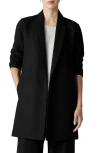 Eileen Fisher Long Wool Blazer In Black