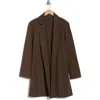 Eileen Fisher Longline Blazer In Brown