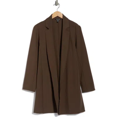 Eileen Fisher Longline Blazer In Brown
