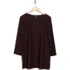 Eileen Fisher Longline Tunic Top In Cassis