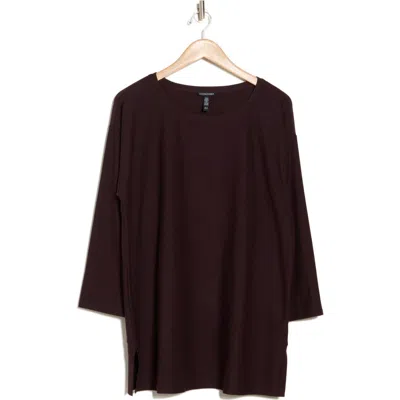 Eileen Fisher Longline Tunic Top In Cassis