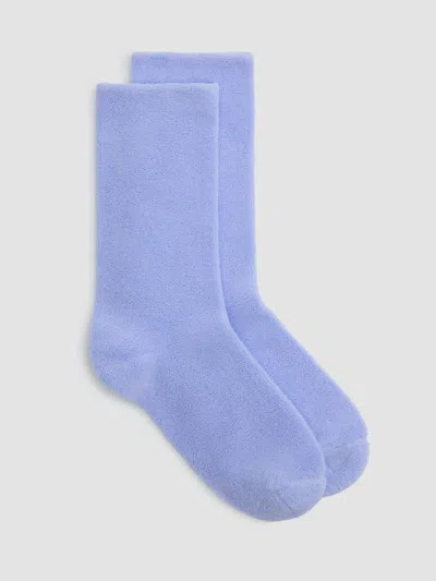 Eileen Fisher Loopy Cotton Terry Crew Sock In Airy Blue