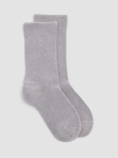 Eileen Fisher Loopy Cotton Terry Crew Sock In Moon